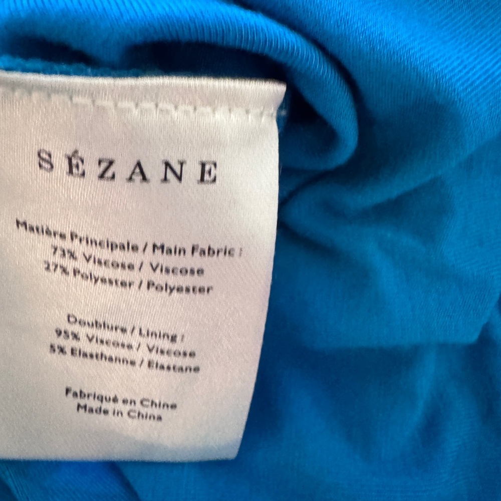 Sezane Aphrodite Dress Bleu Caraïbes - Size M - Picture 7 of 7